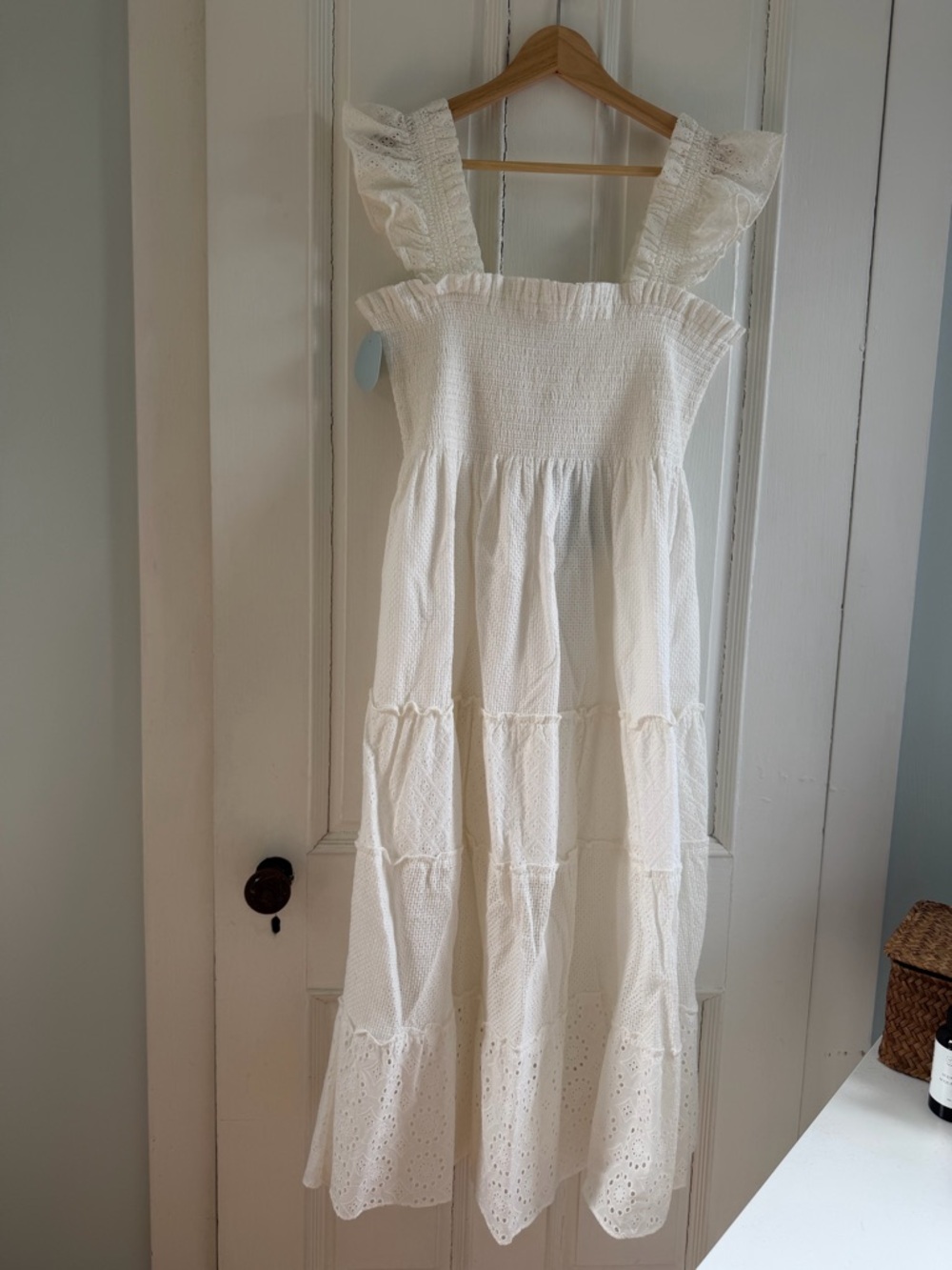 NWT Hill House Home Nap Dress- White Eyelet XL